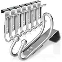 com-four® Ganchos de Puerta 8X- Ganchos de Ropa Individuales para Colgar Puertas Interiores- fácil de Colgar sin…